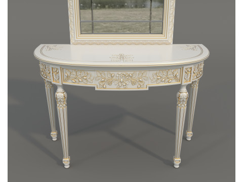 Classic European Style Console Table 21 Modelo 3D