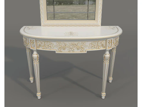 Classic European Style Console Table 21 3D Model