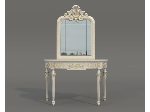 Classic European Style Console Table 21 3D Model