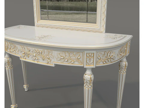 Classic European Style Console Table 21 3D Model