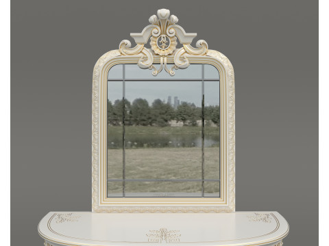 Classic European Style Console Table 21 Modelo 3D