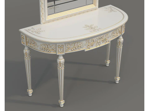 Classic European Style Console Table 21 3D Model