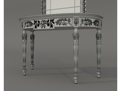 Classic European Style Console Table 21 Modelo 3D