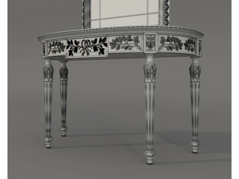 Classic European Style Console Table 21 3D Model