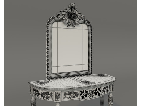 Classic European Style Console Table 21 Modelo 3D