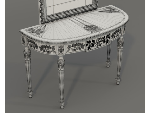 Classic European Style Console Table 21 Modelo 3D