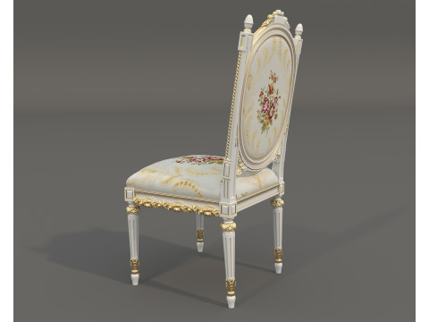 Classic European style Dining Table and Chairs 63 3D Модель
