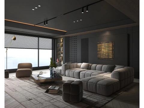 Living Room Scene 21 3D Model