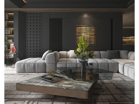 Living Room Scene 21 3D Model