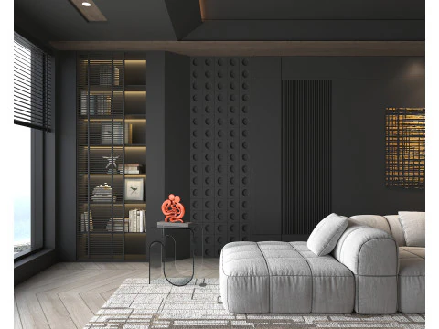 Living Room Scene 21 3D Model