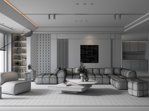 Living Room Scene 21 3D मॉडल