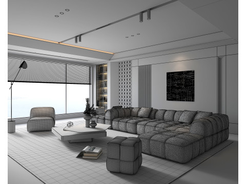 Living Room Scene 21 3D मॉडल