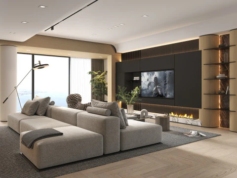 Adegan Ruang Tamu 22 Model 3D