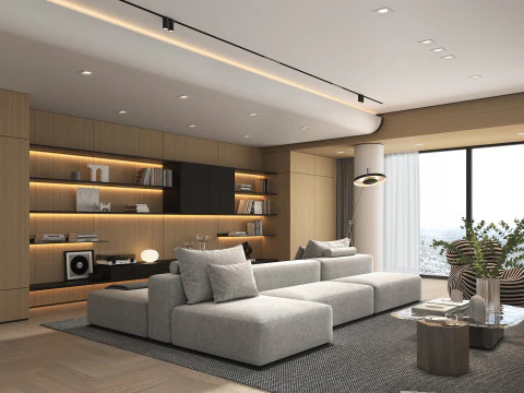 Living Room Scene 22 3D Model