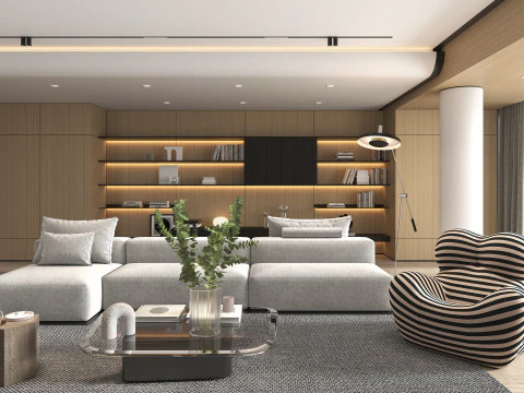 Living Room Scene 22 3D Model