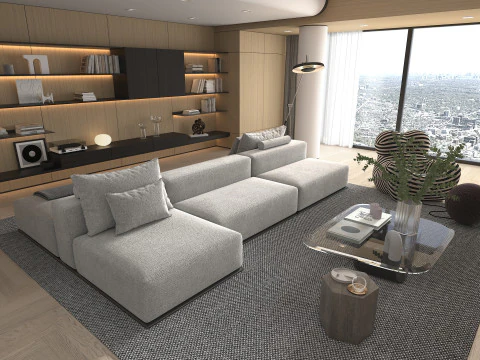Living Room Scene 22 3D Model