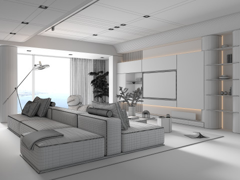 Living Room Scene 22 3D Модель