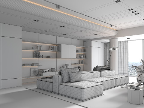 Living Room Scene 22 3D Модель