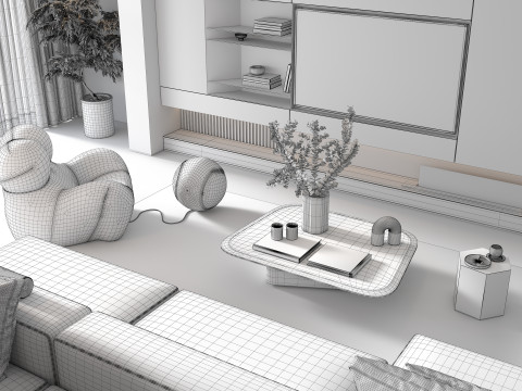 Living Room Scene 22 3D Модель