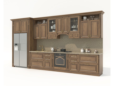 Classic European Style Kitchen Cabinet 25 3D Модель