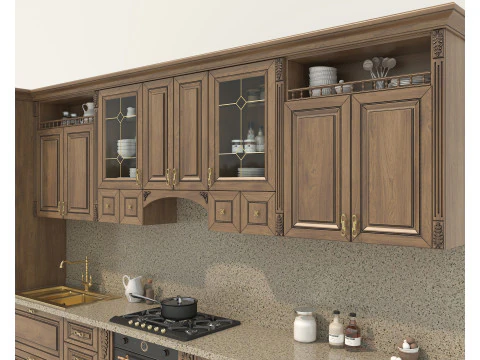 Mobile da cucina classico in stile europeo 25 Modello 3D