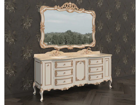 Classic Bathroom Cabinet With Sink 3D Model