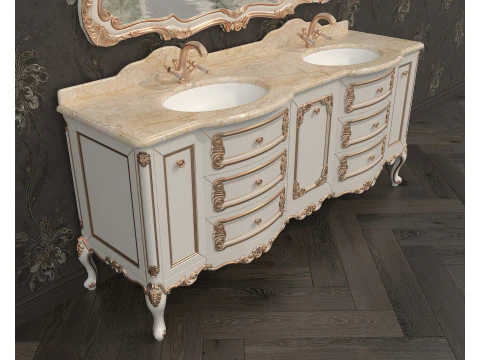 Classic Bathroom Cabinet With Sink 3D Model