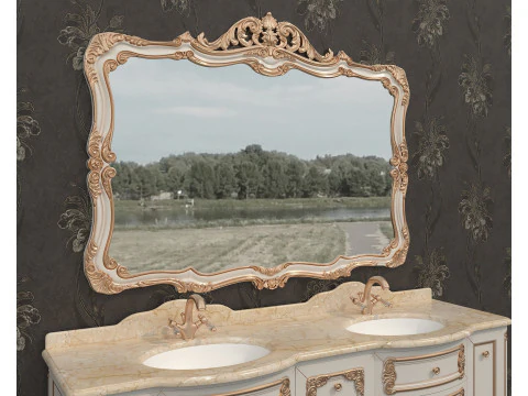Classic Bathroom Cabinet With Sink 3D Model
