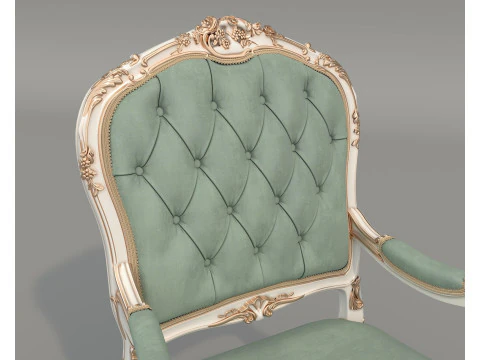 Tavolino e poltrona in stile classico europeo 37 Modello 3D