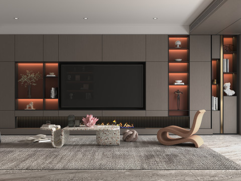 Living Room Scene 23 3D Modell