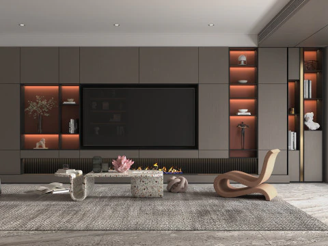 Living Room Scene 23 3D Model