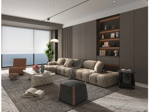 Living Room Scene 23 3D Model
