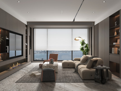 Living Room Scene 23 3D Modell