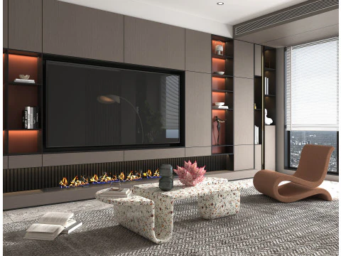 Living Room Scene 23 3D Model