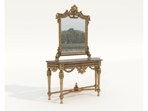 Mesa consola estilo clásico europeo 22 Modelo 3D