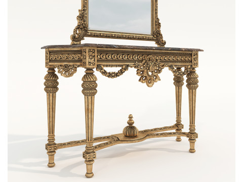 Klasik Avrupa Tarzı Konsol Tablosu 22 3D Model