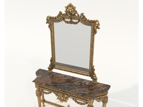 Klasik Avrupa Tarzı Konsol Tablosu 22 3D Model