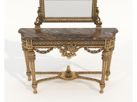 Klasik Avrupa Tarzı Konsol Tablosu 22 3D Model