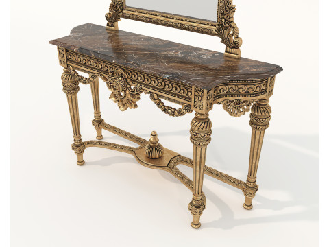 Klasik Avrupa Tarzı Konsol Tablosu 22 3D Model