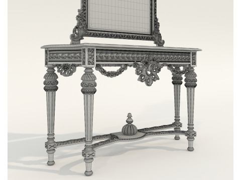 Klasik Avrupa Tarzı Konsol Tablosu 22 3D Model