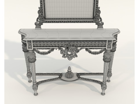 Klasik Avrupa Tarzı Konsol Tablosu 22 3D Model