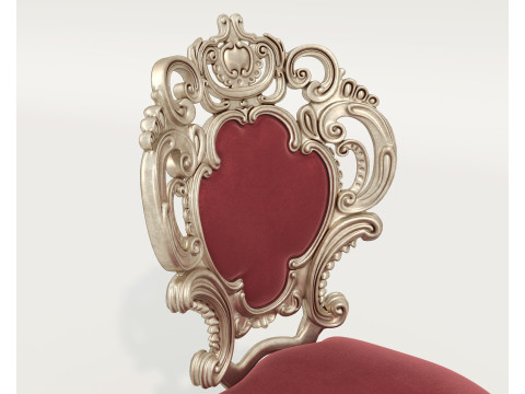 Table et chaises de salle à manger de style européen classique 65 Modèle 3D