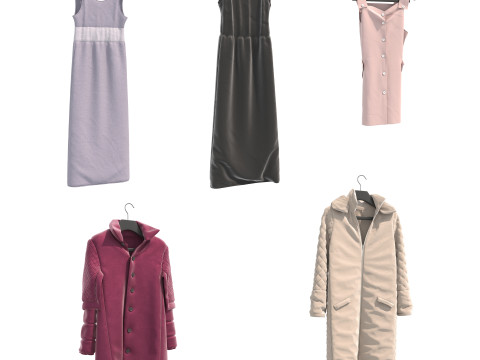 Kleding op hanger 16 3D Model