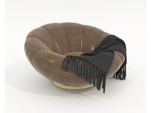 现代咖啡桌和扶手椅套装 78 3D 模型