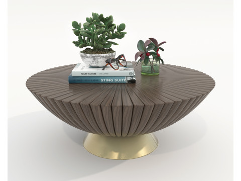 现代咖啡桌和扶手椅套装 78 3D 模型