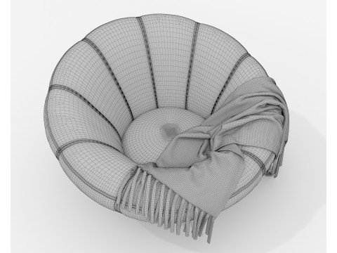 现代咖啡桌和扶手椅套装 78 3D 模型