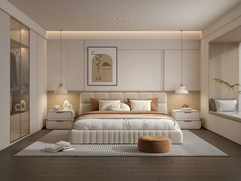 현대 침실 장면 51 3D 모델