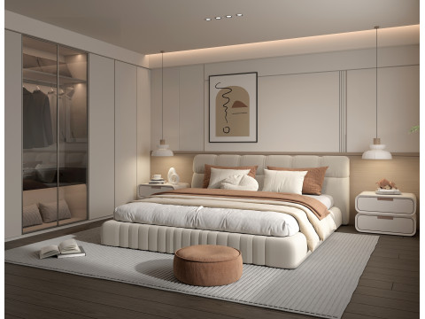 현대 침실 장면 51 3D 모델
