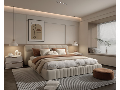 현대 침실 장면 51 3D 모델