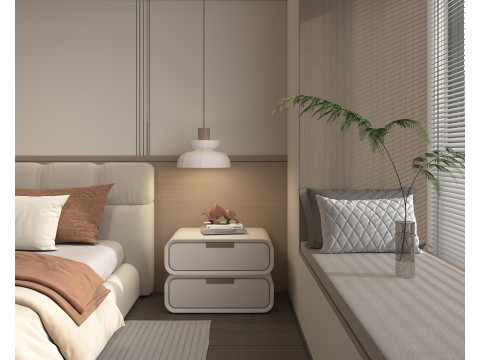 현대 침실 장면 51 3D 모델